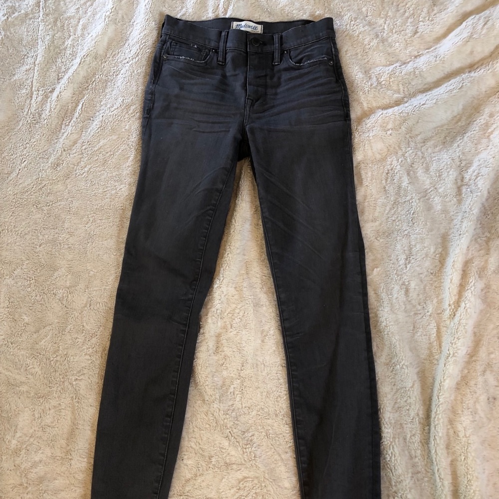 Madewell high rise skinny jeans grey